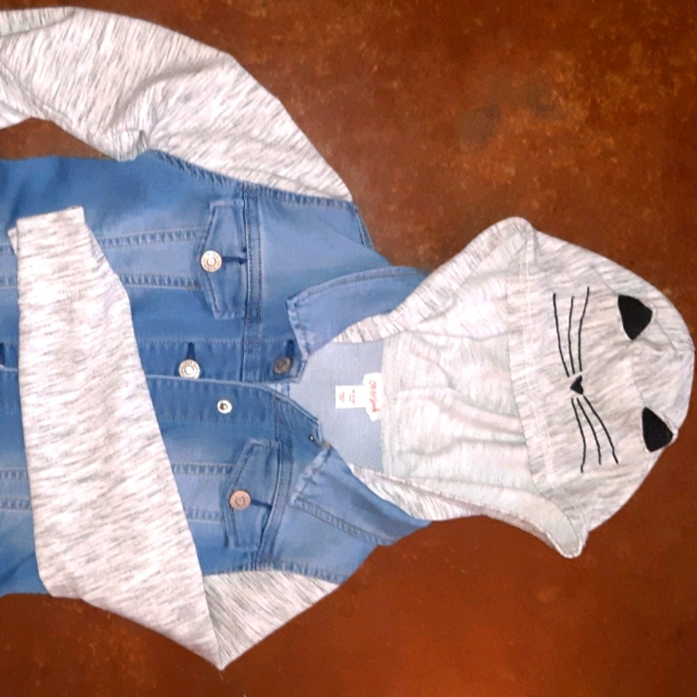 Girls Cat Hooded Jacket